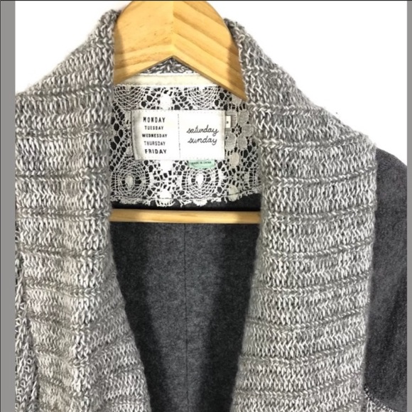 Saturday Sunday Casado Gray Cardigan Sz M - Picture 3 of 6